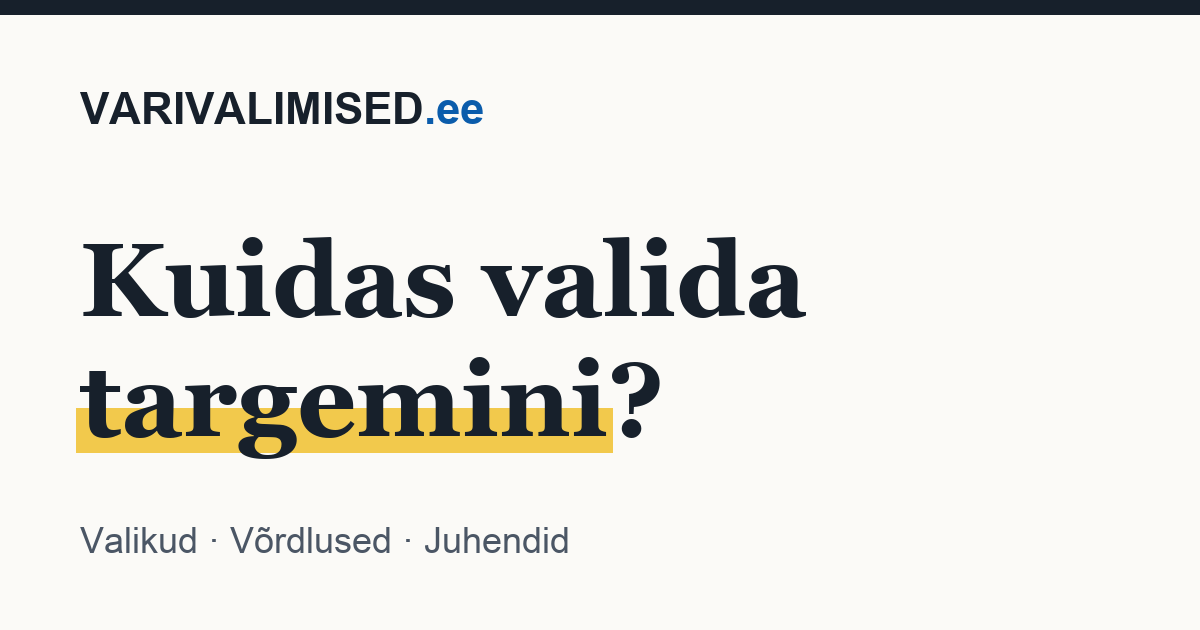 Varivalimised olid Eesti Noorteühenduste Liidu projekt, kus valimiseast nooremad said päris valimiste eel hääletada. Ülevaade aastatest 2009–2015.